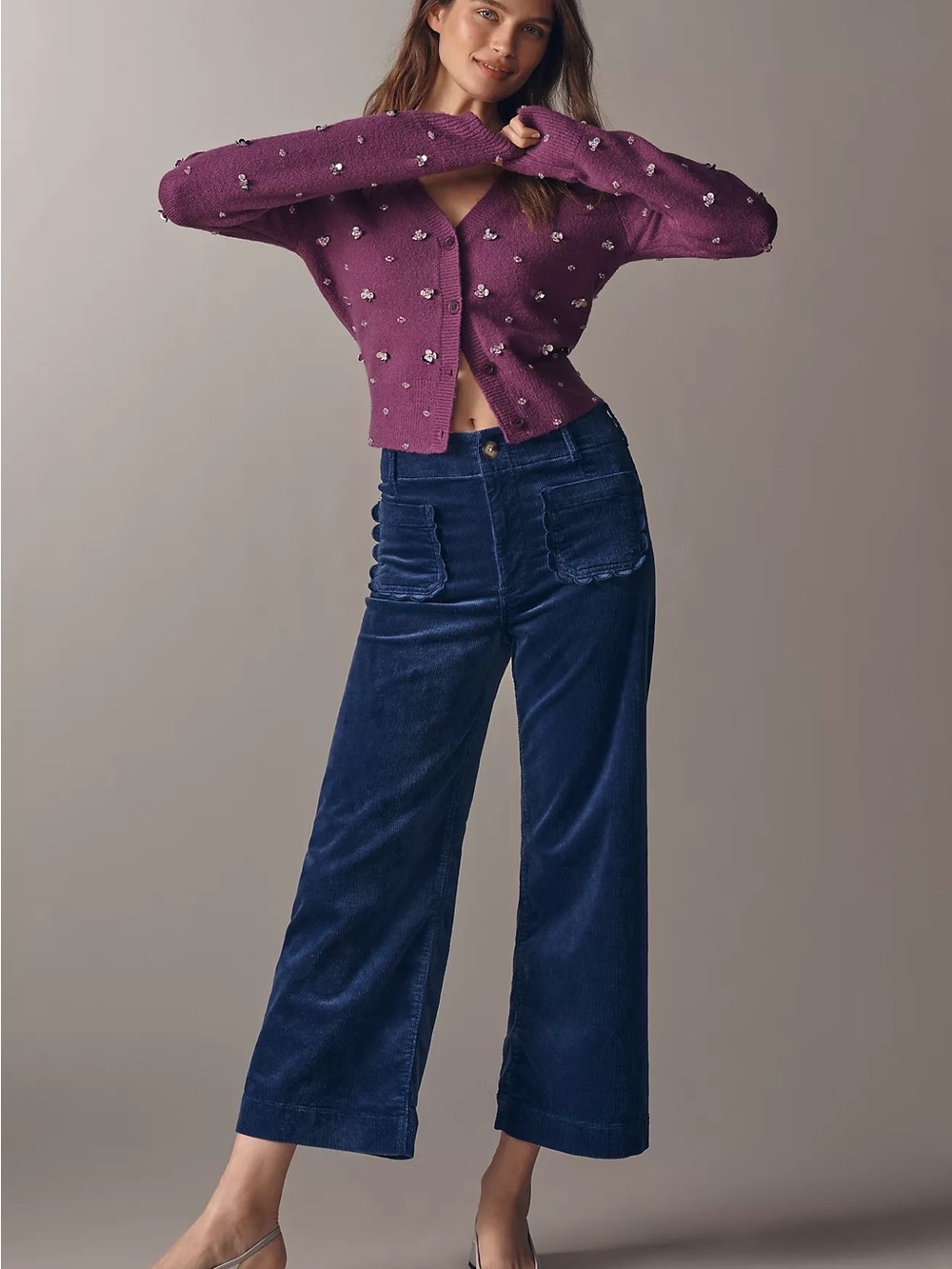 Anthropologie Maeve Colette Corduroy Pants - Deep Teal